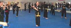 Students in Martial Arts training class