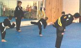 Students in Martial Arts training class